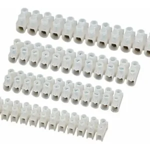 Kit 10 Peças - Conector Barra Sindal 12 Posições 6mm - 5a Transparente/branco