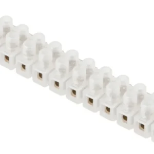 Kit 10 Peças Conector Barra Sindal 12 Posições 4mm - 3a Transparente/branco