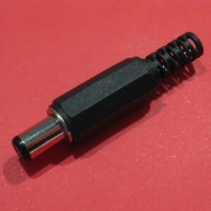 Kit 250 Peças - Plug P4 2,1x5,5x9mm Plastico Preto Para Cabo