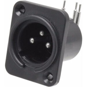 Kit 10 Peças - Plug Xlr Canon Macho Painel 90graus 3p Ls1031