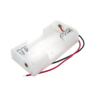 Kit 10 Peças - Suporte P/ 2 Pilhas Aa Canoa Branco