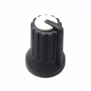 Kit 10 Peças- Knob Potenciômetro Eixo Estriado 6mm 481-2 Branco