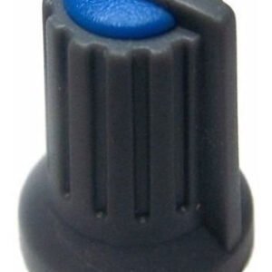 Kit 50 Peças Knob Potenciômetro Eixo Estriado 6mm Ka481-2 Azul
