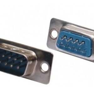 Kit 50 Peças - Conector Db9 Macho + Capa Preta Kit Curto