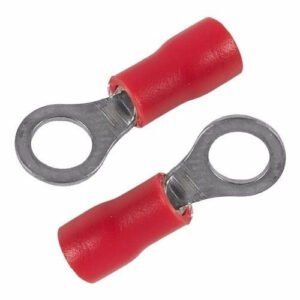 Kit 100 Peças - Terminal Olhal Pré Isolado M5 1,5mm² Vermelho