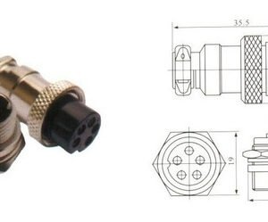 Kit 100 Peças Conector Mike 5 Vias Macho / Fêmea (par)
