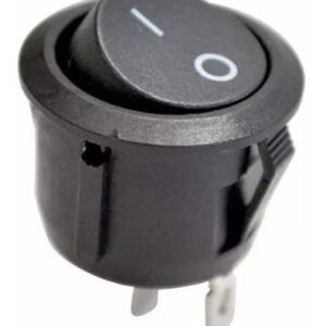 Kit 100 Peças - Chave Gangorra Redonda On/off 2t Preta