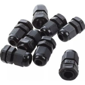 Kit 50 Peças - Prensa Cabo Nylon Pg7 1/4 Preto