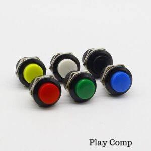 Kit 10 Peças  Chave Push Button Azul Tipo Start - Bujão R13-507