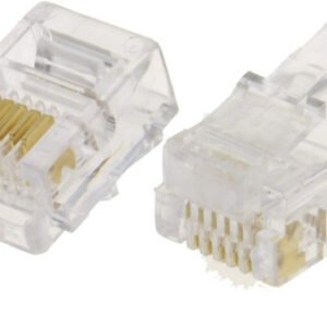 Kit 50 Peças - Plug Modular Rj12 (6x6) 6p6c 6 Contatos