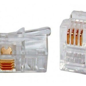 Kit 10 Peças - Plug Modular Rj9 (rj11 4x4) 4p4c Telefonia