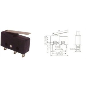 Kit  20 Peças - Chave Micro Switch Kw11-3z C/haste 18mm  3t 5a