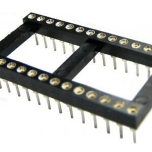 Kit 17 Peças Soquete P/ Circuito Integrado 28 Pinos Largo Torneado