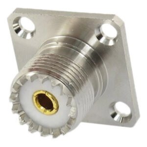 Kit 10 Peças - Conector Uhf Fêmea P/ Painel Base Quadrada