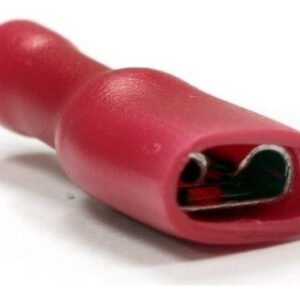 Kit 100 Peças Terminal Fêmea Isolação Total 0,5 A 1,50mm² Vermelho