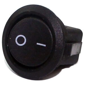 Kit 100 Peças Mini Chave Gangorra Redonda Preta On/off 2t