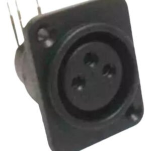 Kit 5 Peças  Plug Xlr Canon Fêmea Painel 90graus 3p Ls1029