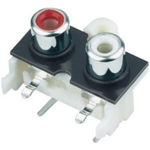 Kit 10 Peças - Tomada Rca Horizontal Av2-8,4-10 Br / Vm