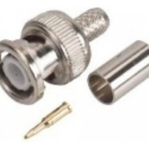 Kit 10 Peças - Conector Bnc P/ Crimpar Macho Rg58