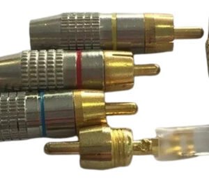 Kit 10 Peças - Plug Rca Macho Metal Reforçado Hgd-245