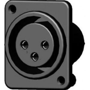Kit 10 Peças - Plug Xlr Canon Fêmea Painel 90graus 3p Ls1028