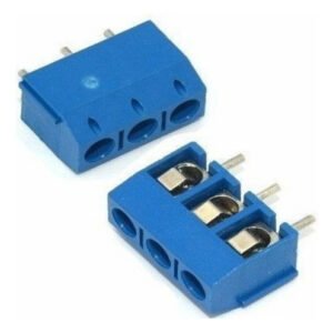 Kit 10 Peças - Borne Kre 3 Vias Mini De Parafuso 5.08mm Kf-301