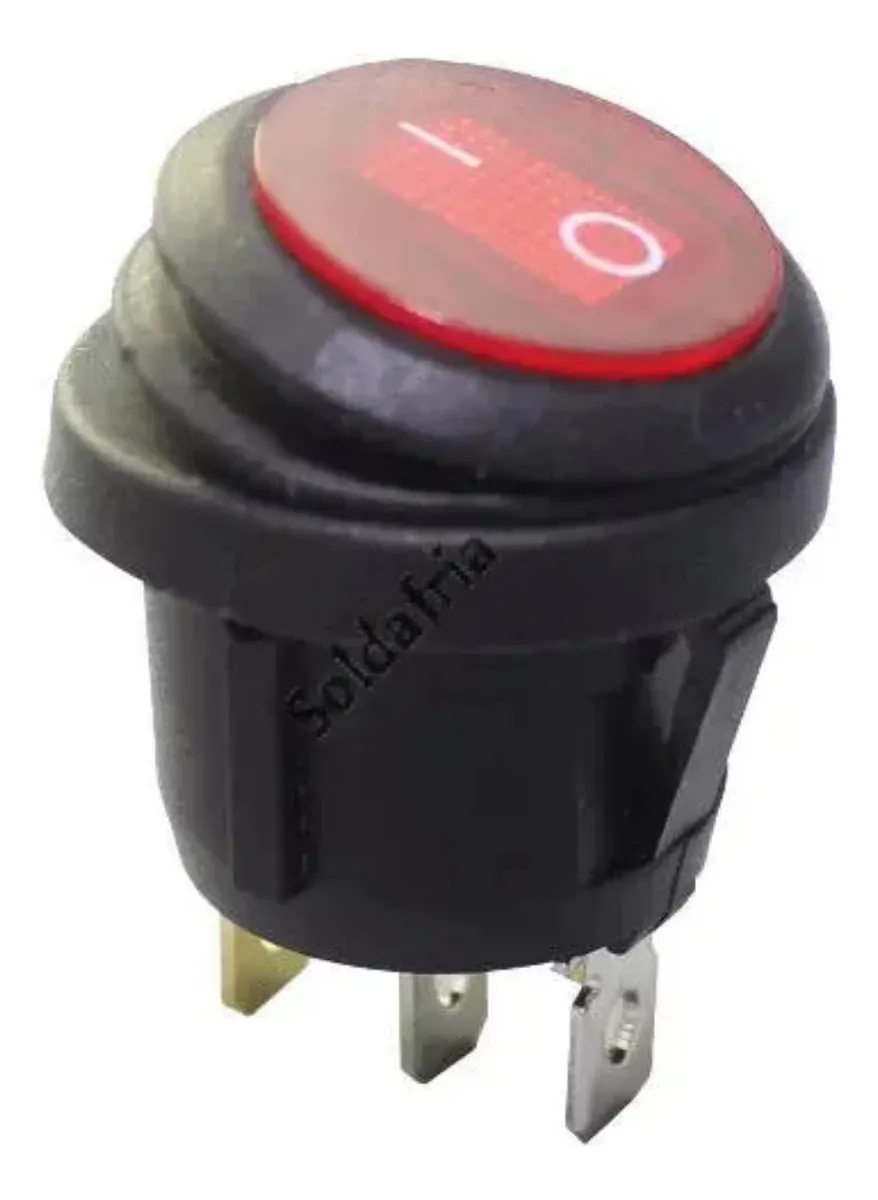 Chave Gangorra Redonda A Prova D' Agua Kcd-105w Neon Vm