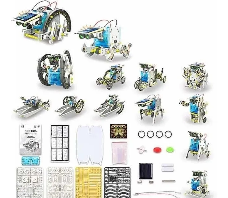 Kit Montagem Robo Solar 14x1 Iniciante Educacional Robótica 14 Em 1 - Imagem 3