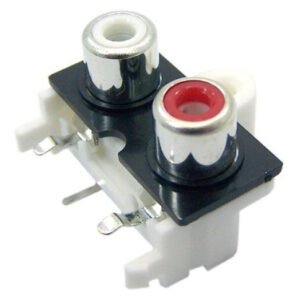 Kit 5 Peças - Tomada Rca Horizontal Av2-8,4-10 Br / Vm