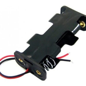 Kit 50 Peças - Suporte P/ 2 Pilhas Aa 2 Lados Preto