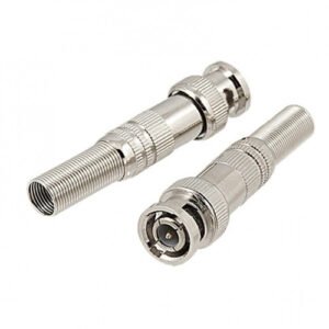 Kit 100 Peças - Conector Bnc Macho P/ Cabo Com Mola Hbn-081