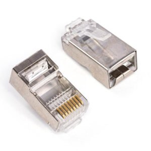 Kit 10 Peças - Modular Plug Rj45 Macho Cat5e 8p8c Blindado