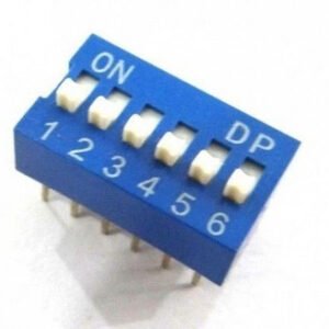 Kit 28 Peças - Chave Dip Switch 6 Vias 180 Graus Azul