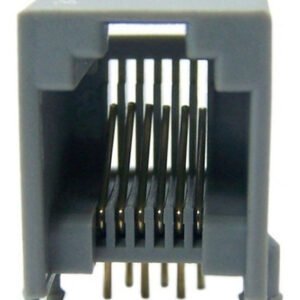 Kit 5 Peças - Modular Jack Rj12 Fêmea 6p6c 90g Yh55-04 Cinza
