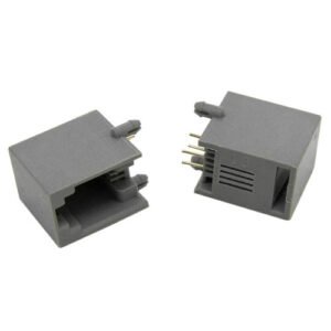 Kit 10 Peças - Modular Jack Rj11 Fêmea 4p4c 90g Yh55-01 Cinza