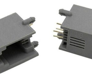 Kit 100 Peças - Modular Jack Rj11 Fêmea 4p4c 90g  Yh55-01 Cinza