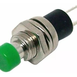 Kit 100 Peças - Chave Botão Pbs-110 Push-button Na 2t Verde
