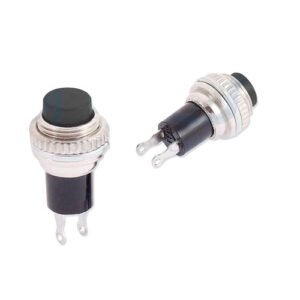 Kit 100 Peças- Chave Push Button Ds-314 Na Sem Trava Preta