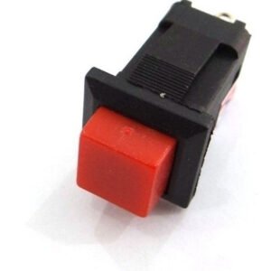 Kit 10 Peças - Chave Push Button Ds-429 Vermelha 2t Com Trava