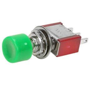 Kit 5 Peças - Chave Push Button Ds-612 Sem Trava Verde
