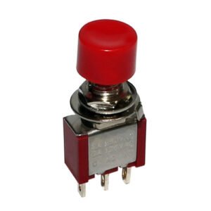 Kit 10 Peças - Chave Push Button Ds-612 Sem Trava Vermelha