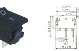 Kit 10 Peças - Chave Gangorra Kcd1-101 Nf Pulsante Preta