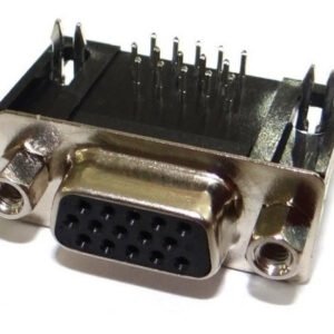 Kit 5 Peças - Conector Hd15 Vga Fêmea 90 Graus Solda Placa