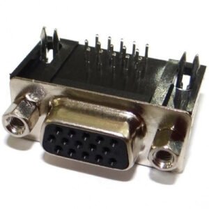 Kit 10 Peças - Conector Hd15 Vga Fêmea 90 Graus Solda Placa