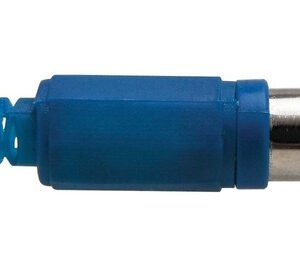Kit 100 Peças - Plug Rca Macho Plastico Para Cabo Azul