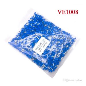 Kit 100 Peças Terminal Tubular Tipo Ilhós Isolado 1,0mm Azul E-1008