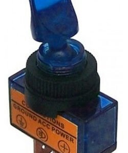 Kit 5 Peças - Chave Alavanca 12v Azul Com Neon 3 Terminais Asw-14d