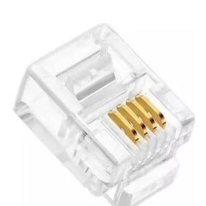 Kit 100 Peças - Plug Modular Rj11 (6x4) 6p4c Telefonia
