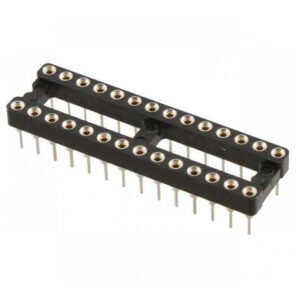 Kit 17 Peças Soquete P/ Circuito Integrado 28 Pinos Estreito Torneado