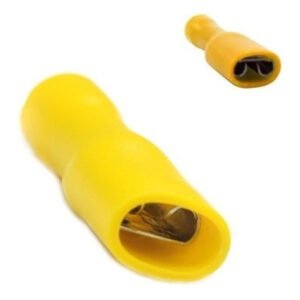 Kit 100 Peças Terminal Fêmea Isolação Total 4,00 A 6,00mm² Amarelo